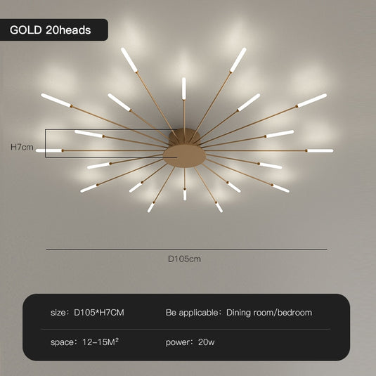 Modern Led Chandelier Lighting Gold Led Ceiling Lamps For Living Room Bedroom Dining Room  Home Design