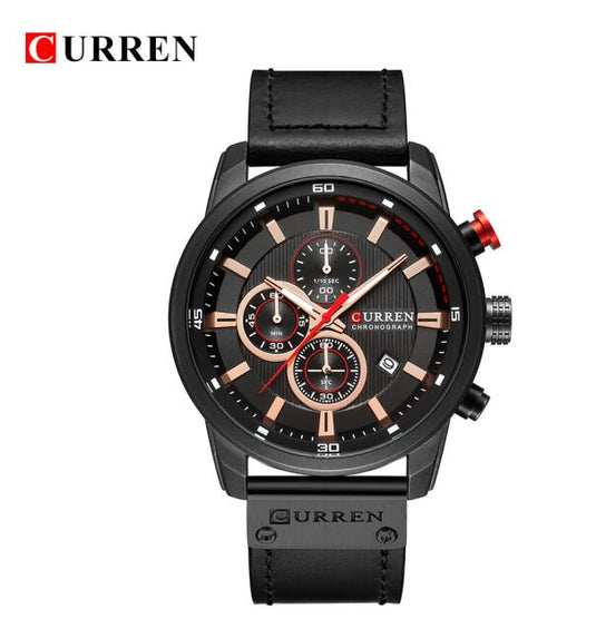 CURREN luxury men's watch, Sora leather..a sporty and elegant watch