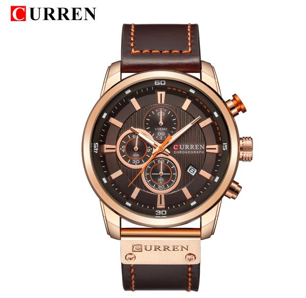 Load image into Gallery viewer, CURREN luxury men's watch, Sora leather..a sporty and elegant watch

