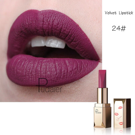 24 colors sexy long lasting matte red lipstick waterproof lip makeup