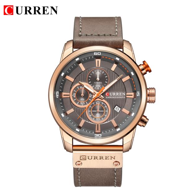 Load image into Gallery viewer, CURREN luxury men's watch, Sora leather..a sporty and elegant watch

