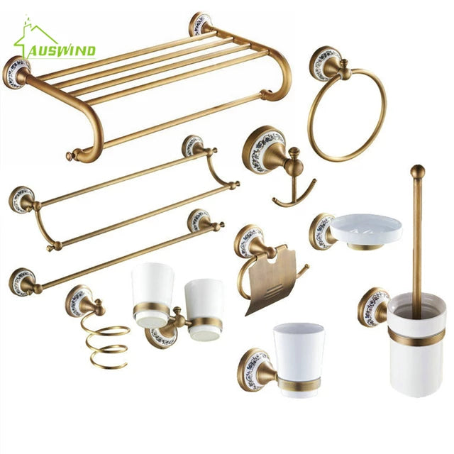 Load image into Gallery viewer, Luxurious set of clothes hangers for hanging on the wall Porcelain in copper color The most diverse variety to suit your décor
