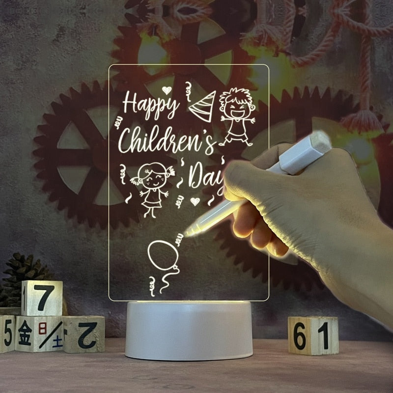 Load image into Gallery viewer, led panel light You can write and draw the things you love It works with usb For children, it is placed in the living rooms
