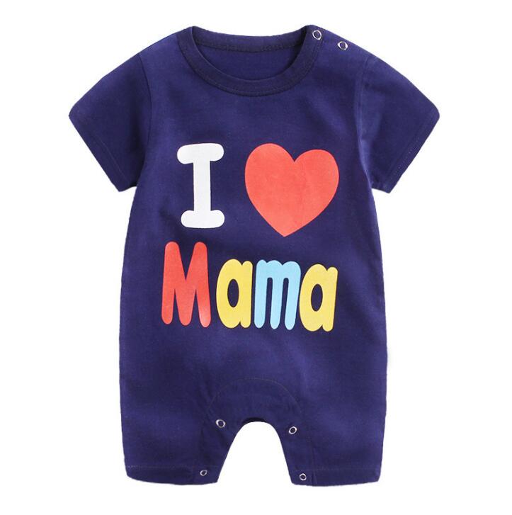 Load image into Gallery viewer, Baby summer clothes, short, one piece, cute picture, all colors
