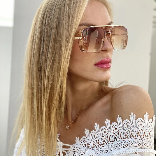 luxury sunglasses for men Eye protection lenses square lenses Made of the finest materials