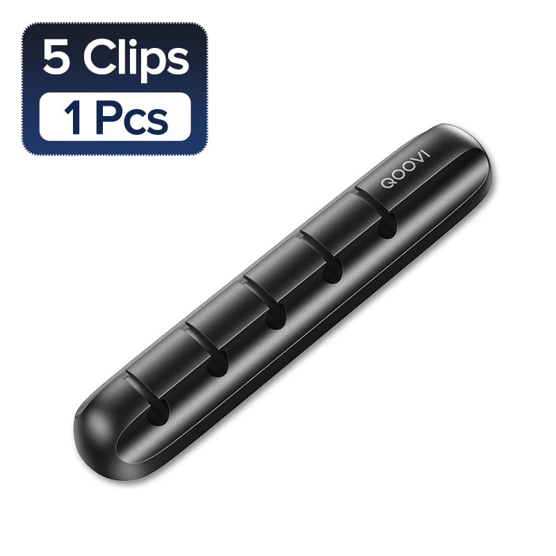 Load image into Gallery viewer, QOOVI The wonderful cable organizer, made of silicone, can be installed on the desk You can put the charger cable or the headphone cable in it
