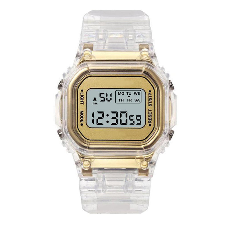Load image into Gallery viewer, Cute digital women's watch auxiliary hour transparent bracelet 10_colors
