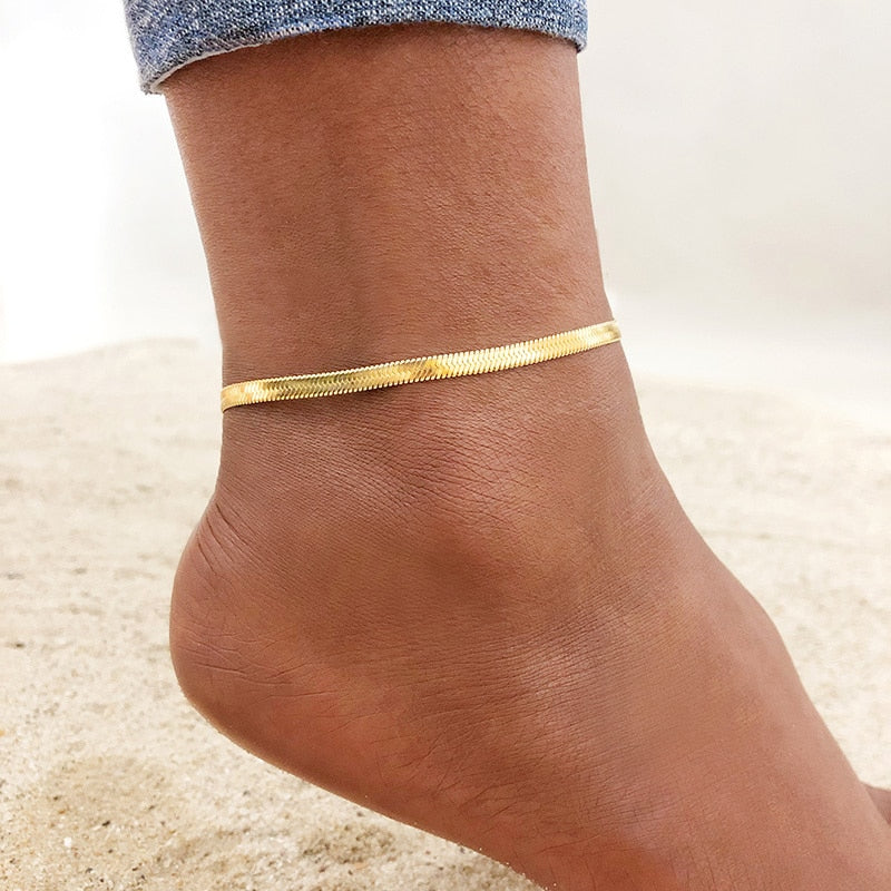 Load image into Gallery viewer, Stainless steel anklet for the beach and summer days
