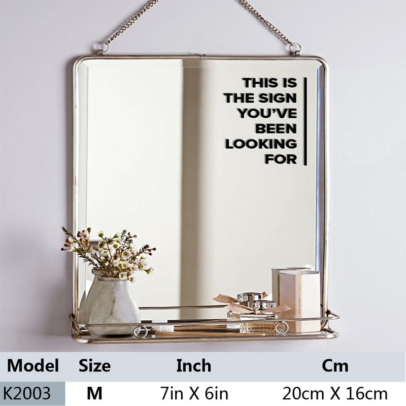 Load image into Gallery viewer, Mirror hanging on the wall To decorate the home décor With a shelf to carry things
