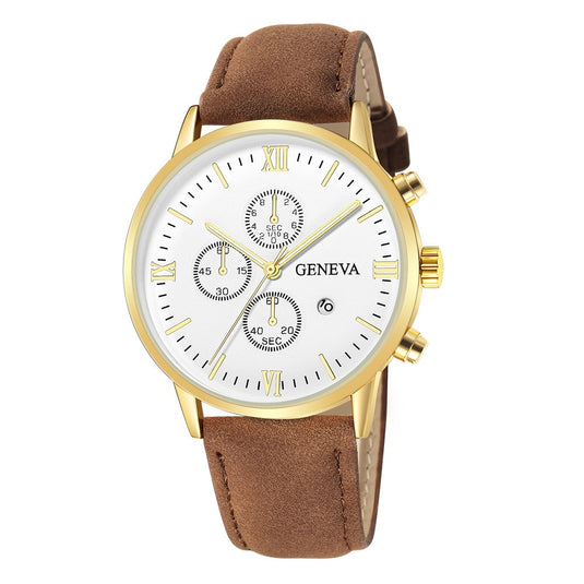 Men's watches 2022 for all times, from Calendar Quartz Watch Company leather bracelet