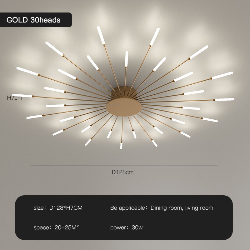 Load image into Gallery viewer, Modern Led Chandelier Lighting Gold Led Ceiling Lamps For Living Room Bedroom Dining Room  Home Design
