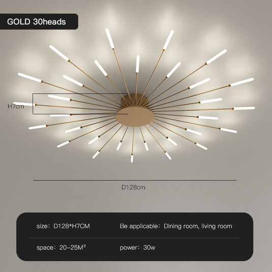 Modern Led Chandelier Lighting Gold Led Ceiling Lamps For Living Room Bedroom Dining Room  Home Design
