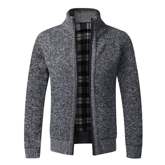 Men's elegant winter jacket, fleece, zipper, 8_colors