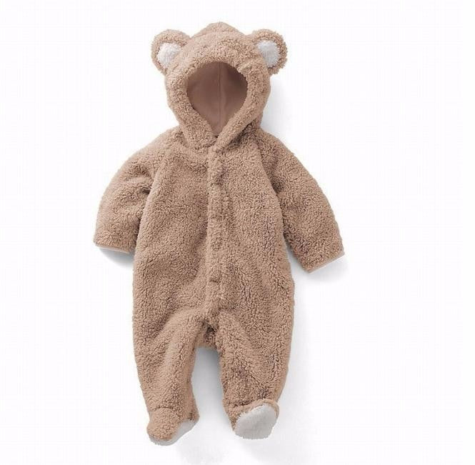 Load image into Gallery viewer, Cute animal rompers for newborn baby , warm for winter , cotton , 5_colors
