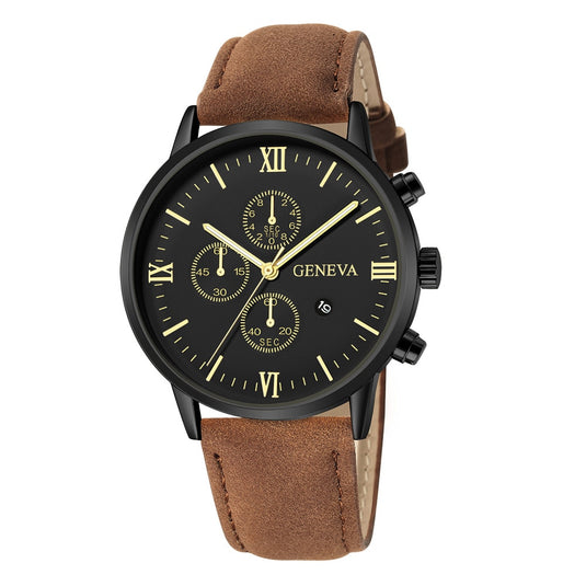 Men's watches 2022 for all times, from Calendar Quartz Watch Company leather bracelet