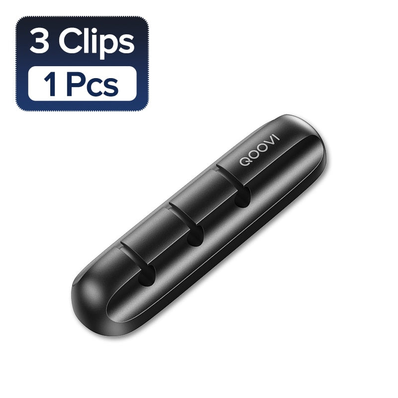 Load image into Gallery viewer, QOOVI The wonderful cable organizer, made of silicone, can be installed on the desk You can put the charger cable or the headphone cable in it
