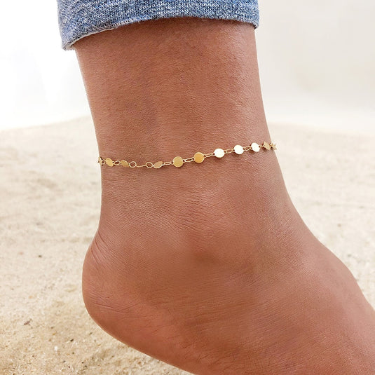 Stainless steel anklet for the beach and summer days