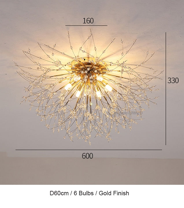Load image into Gallery viewer, chandelier for bedroom  shape of many branches of crystal Excellent lighting for your room
