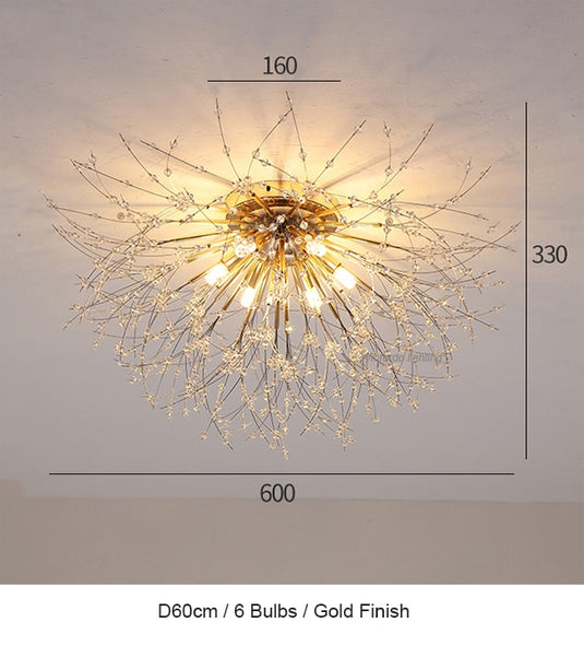chandelier for bedroom  shape of many branches of crystal Excellent lighting for your room