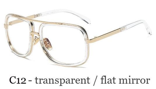 Ultra-luxury square frame sunglasses for men
