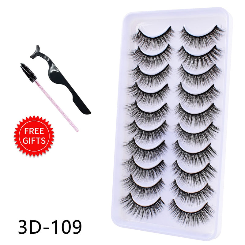 Load image into Gallery viewer, 5/10 Pairs 3D Mink Lashes Dramatic Natural Lashes
