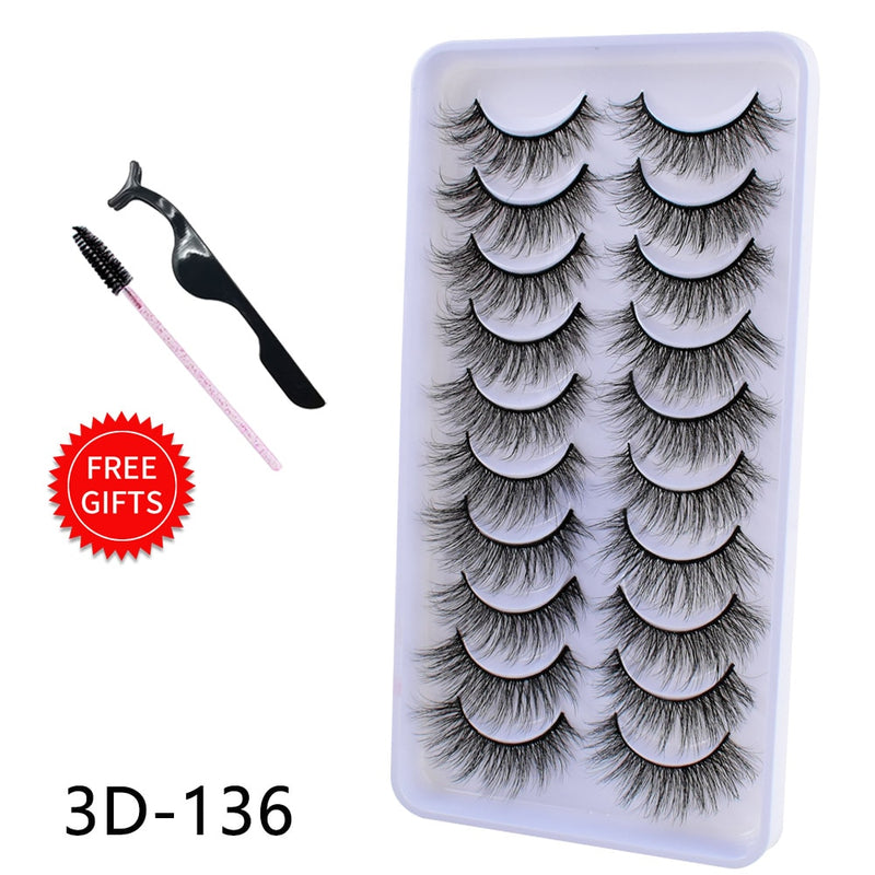 Load image into Gallery viewer, 5/10 Pairs 3D Mink Lashes Dramatic Natural Lashes
