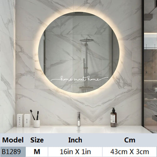 Mirror hanging on the wall To decorate the home décor With a shelf to carry things