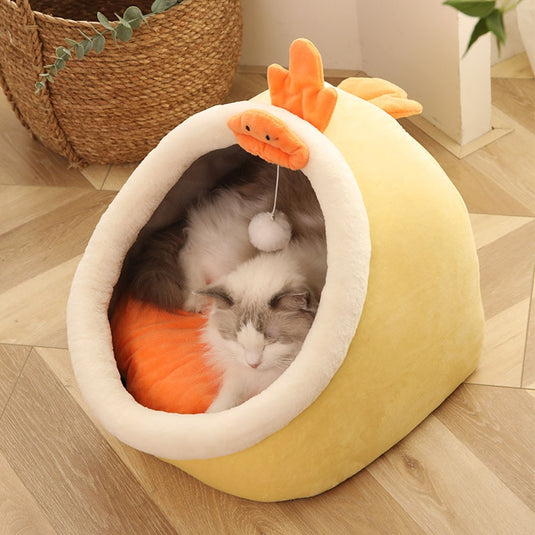 Tent bed For cats and small dogs comfortable pillow Warms your pet in the winter