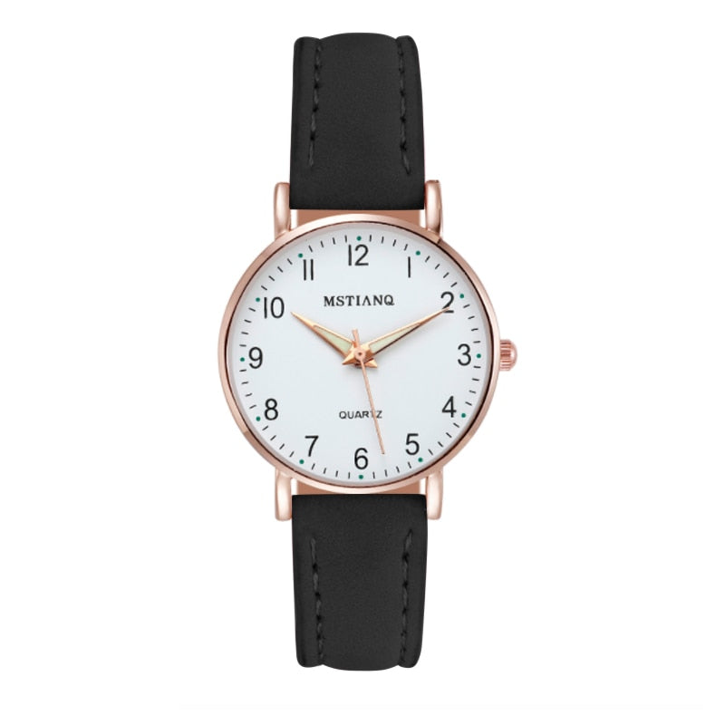 Load image into Gallery viewer, 2022 new watch for women Leather strap, glow-in-the-dark hands, some with a ring
