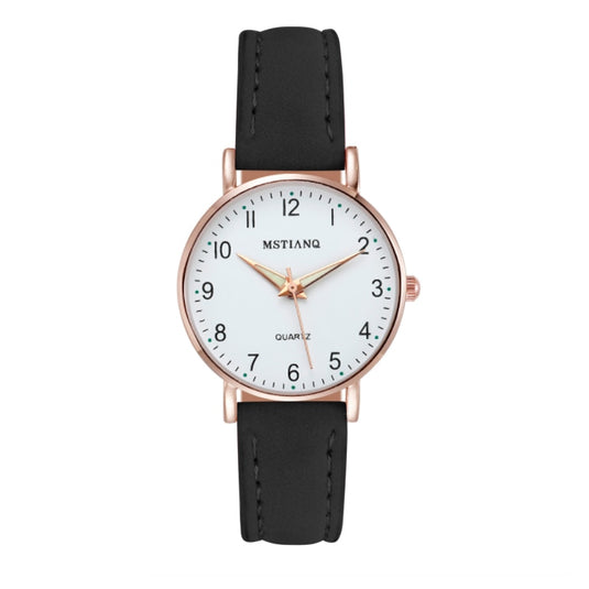 2022 new watch for women Leather strap, glow-in-the-dark hands, some with a ring
