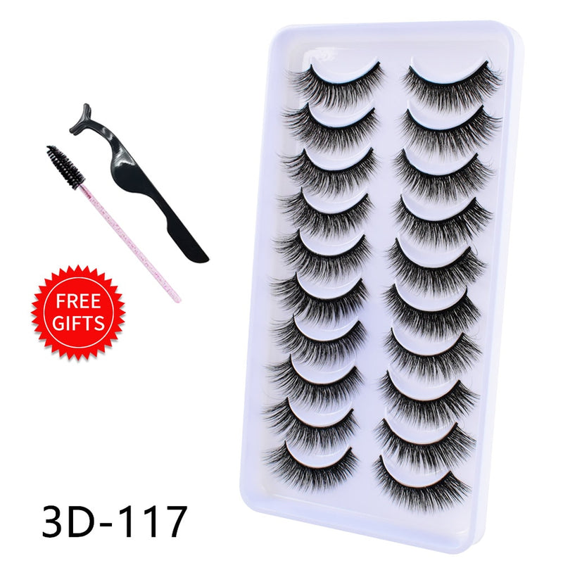 Load image into Gallery viewer, 5/10 Pairs 3D Mink Lashes Dramatic Natural Lashes

