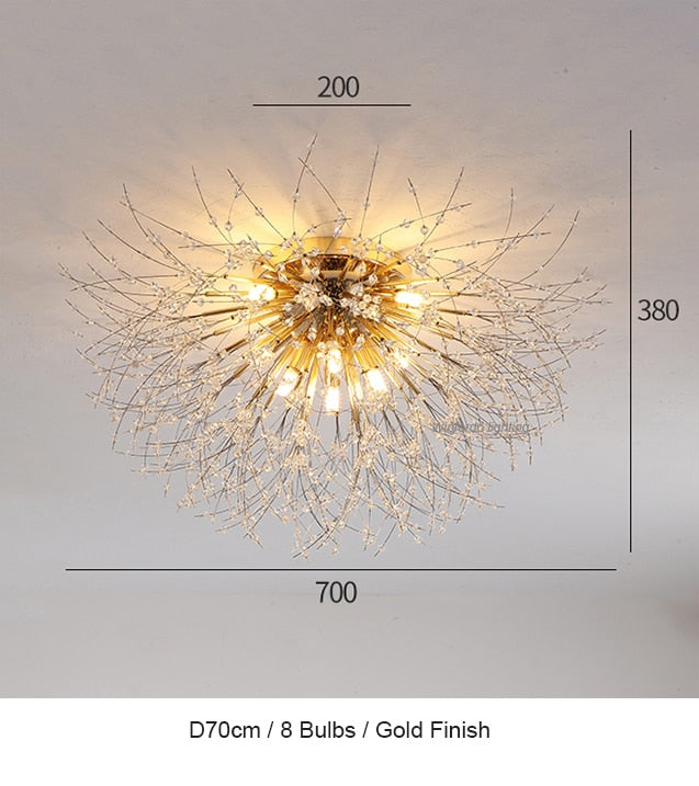Load image into Gallery viewer, chandelier for bedroom  shape of many branches of crystal Excellent lighting for your room
