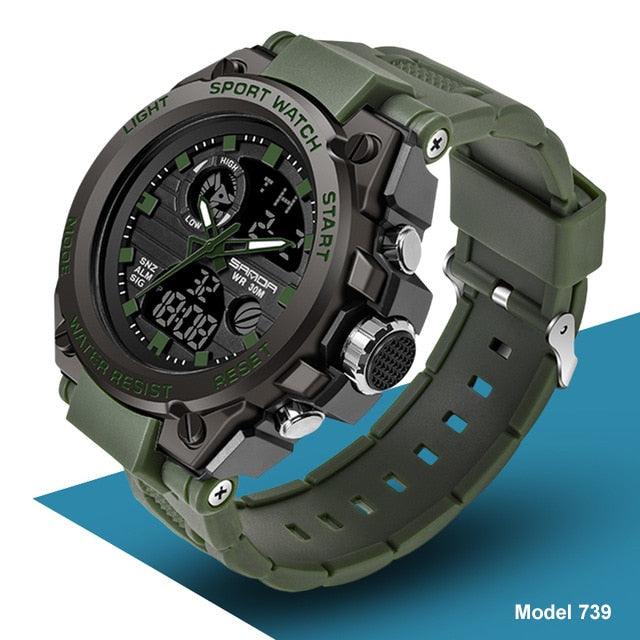 Load image into Gallery viewer, SANDA 2022 Men's Watches Top Brand, Sport Watch, Water Resistant 10_colors
