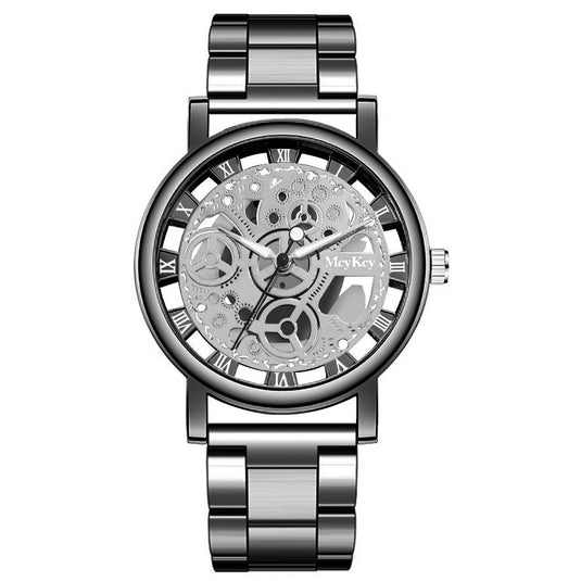 Fashionable stainless steel gold watch