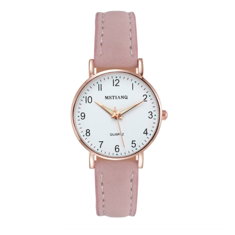 Load image into Gallery viewer, 2022 new watch for women Leather strap, glow-in-the-dark hands, some with a ring
