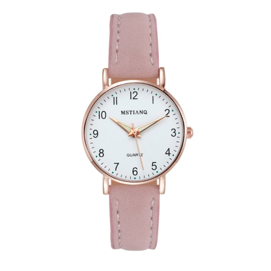 2022 new watch for women Leather strap, glow-in-the-dark hands, some with a ring