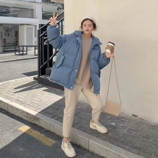 A very beautiful bomber jacket suitable for winter and snow days