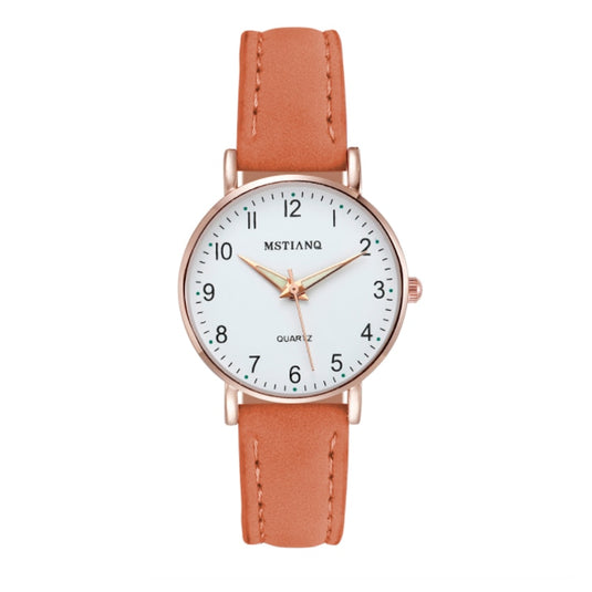 2022 new watch for women Leather strap, glow-in-the-dark hands, some with a ring
