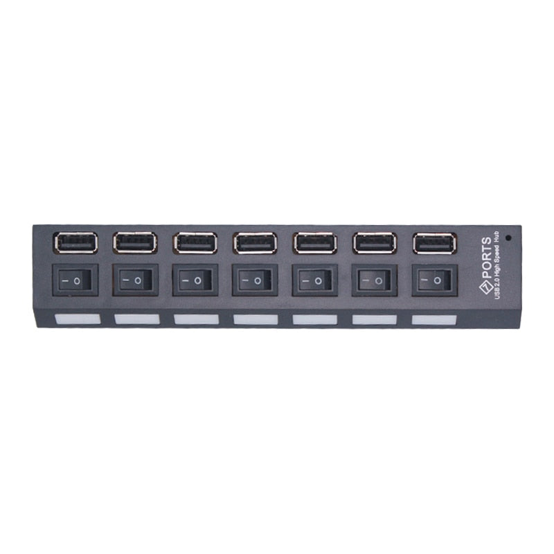 Load image into Gallery viewer, USB 2.0 Hub ،Multi USB Splitter Hub Use Power Adapter 4/7 Port Multiple Expander 2.0
