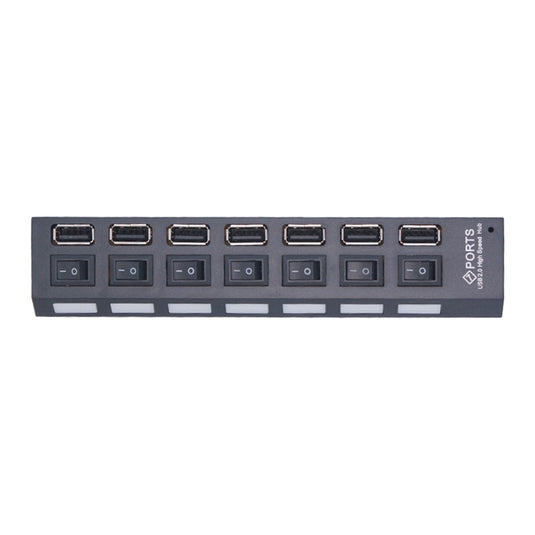USB 2.0 Hub ،Multi USB Splitter Hub Use Power Adapter 4/7 Port Multiple Expander 2.0