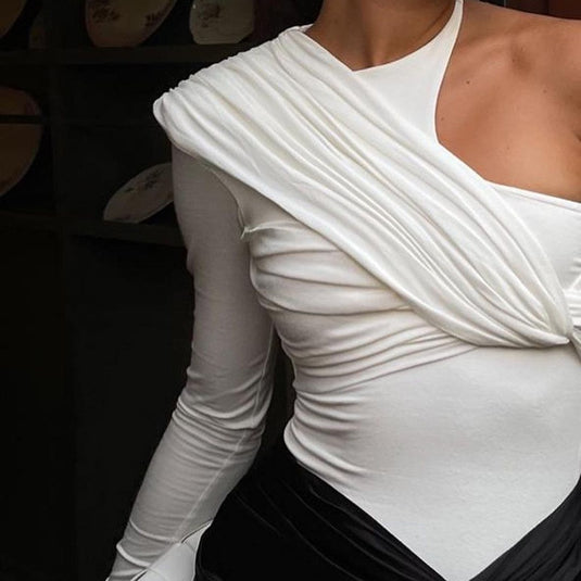 One sleeve blouse, special model, high quality, and great colors