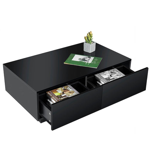 RGB led coffee machine table, placed in living rooms, 2 drawers, 2_watts