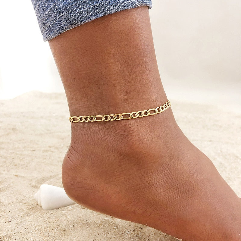 Load image into Gallery viewer, Stainless steel anklet for the beach and summer days
