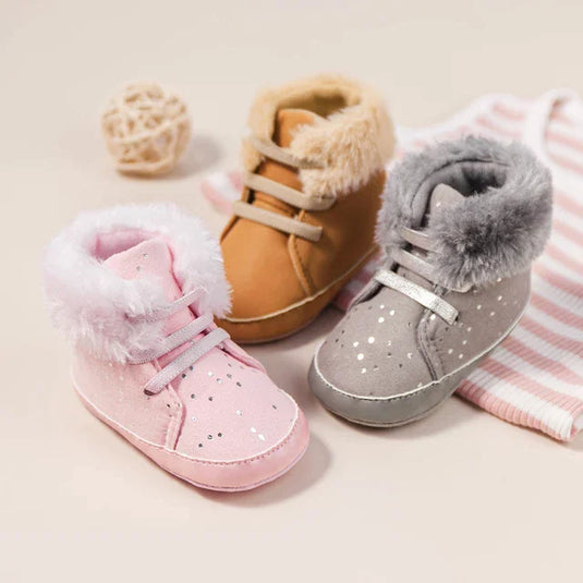 Soft and warm cotton baby .shoes suitable for cold winter days and beautiful