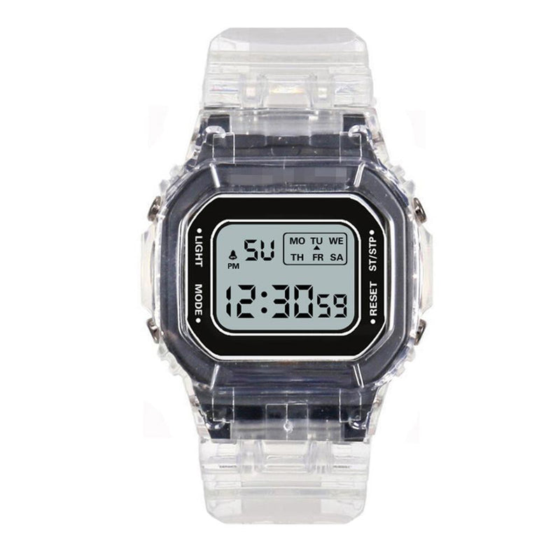 Load image into Gallery viewer, Cute digital women's watch auxiliary hour transparent bracelet 10_colors
