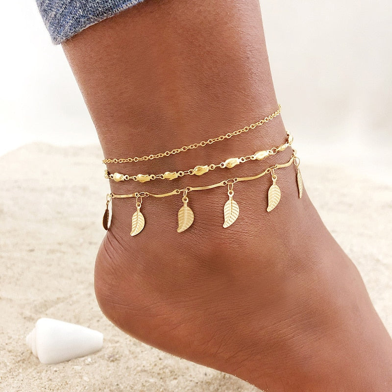 Load image into Gallery viewer, Stainless steel anklet for the beach and summer days
