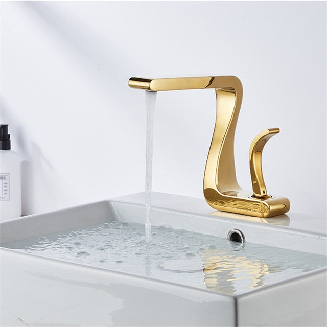 Load image into Gallery viewer, Luxury Basin Faucet of copper Two parts for cold and hot water 8 colors
