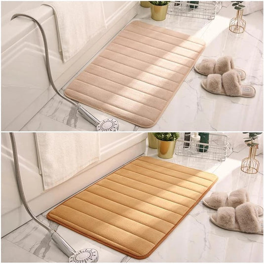 Coral fleece bath rug Non-slip and water absorbent washable 10-colors
