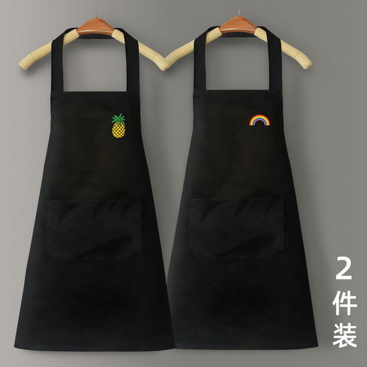 New korean version waterproof and oil-proof home kitchen apron for men and women