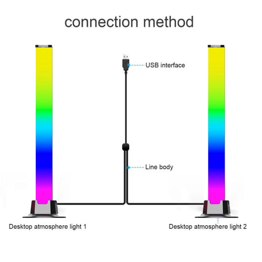 LED Pickup Light RGB Sound Control Symphony Lamp App Control Music Rhythm Lights Ambient LED Lamp